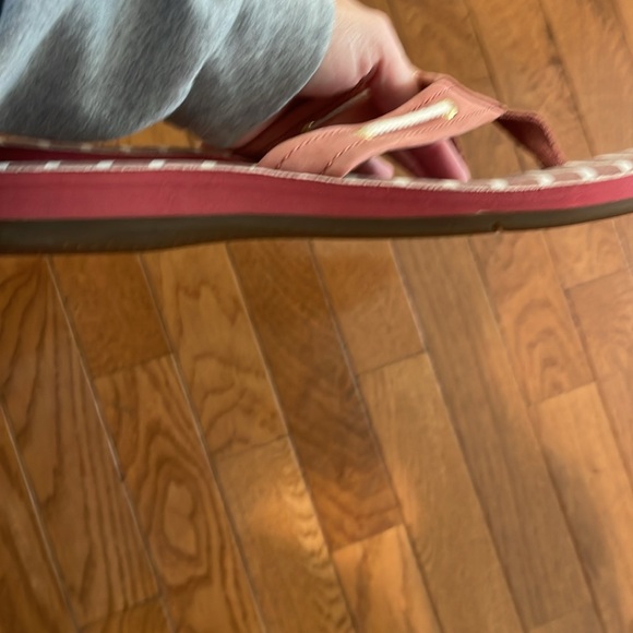 Sperry Top-Sider pink and white striped thong sandal size 9.5 - Picture 5 of 7